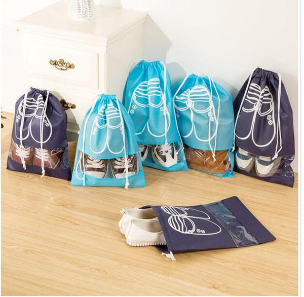 organizer Shoe Bag Portable Waterproof Dust-proof Blue Women Men Tote Dust Bag Blue Storage storage bags