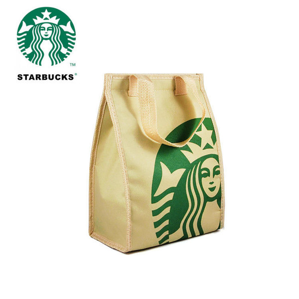 Women starbucks cooler Thermal insulation bag package portable lunch picnic bag thickening thermal breast cooler bags box Shopping Handbag