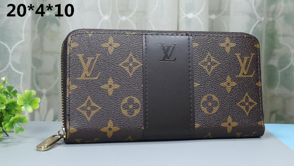 12 style 2017 new L bag Free shipping billfold High quality Plaid pattern women wallet men pures high-end luxury brand designer L wallet