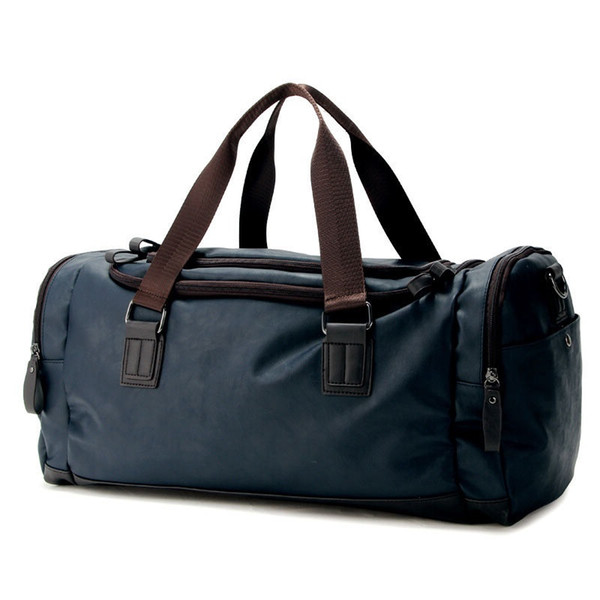 Top Quality Leather Men Duffel Bag Shoulder Bags Multifunctional Outdoor Fitness Bag Sport Gym Bag Travel Mixed Color