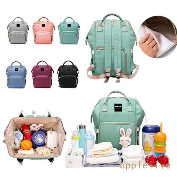 Wholesale Diaper Bag Backpack Nappy Baby Boys Girls Mommy Tote- Designer Style-Wet Dry Separation-Multi Function Large Travel Bags