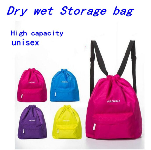 Free Shipping Hot Sale Portable women Dry wet separation Swimming suit Storage bag Beach Bag Gym Backpack Bundle Sports shoulder bag for men