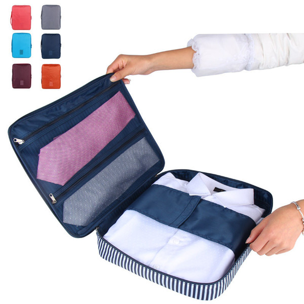 2018 Fashion Multifunctional Business Travel Waterproof Storage Bag Portable Type Shirt And Tie Wrinkle-proof Finishing Package Organizer