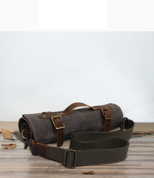 Vintage canvas bag tool kit craftsman master design special bag multi-function to receive oil wax canvas bag