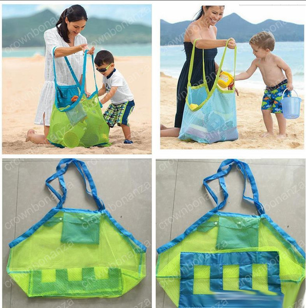 Summer Mesh Beach Bag Pack Pouch Box Tote Portable Carrying Beach Ball Toys Bags Sand Toys Organizer Storage Bags Pouch Receive Bag handbag