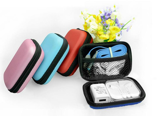 Cute portable data line mobile phone line headphone box storage pack sorting bag change zipper bag BG239