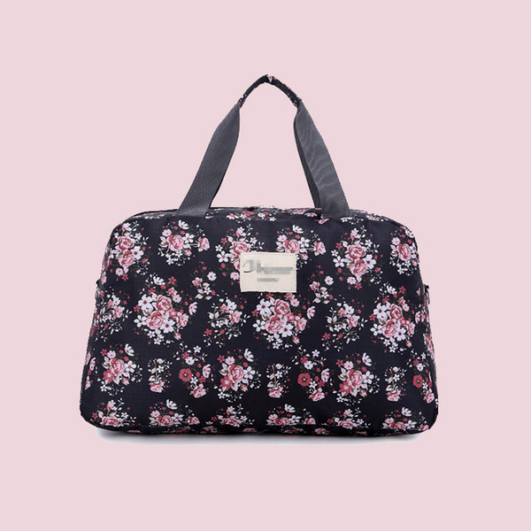 Women Fashion Oxford Traveling Shoulder Bag Large Capacity Travel Bag Hand Luggage Bag Flower Design Travel Duffle Bags