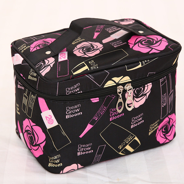 Big travel Large capacity teen heart makeup bag social female cosmetic box portable Korea simple storage bag storage