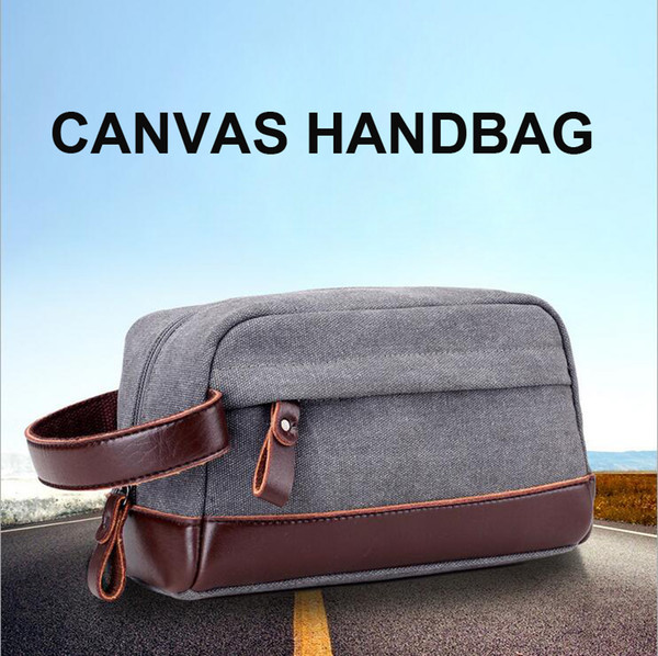 2018 Hot Sale Men Classical Canvas handbag wash bag retro man's outdoor stuff sacks 5 colors free shipping