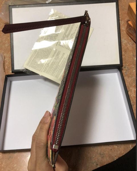 Fashion women's clutch bag Genuine Leather women envelope bags clutch evening bag female Clutches Handbag cosmetic bag wallet with box