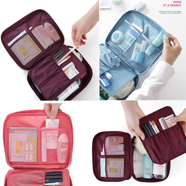 New Fashion Travel Makeup Brush Set Tools Make-up Waterproof Toiletry Kit Outdoor Sport Vacation Bag Stuff Sacks Case Oxford Packs Wholesale