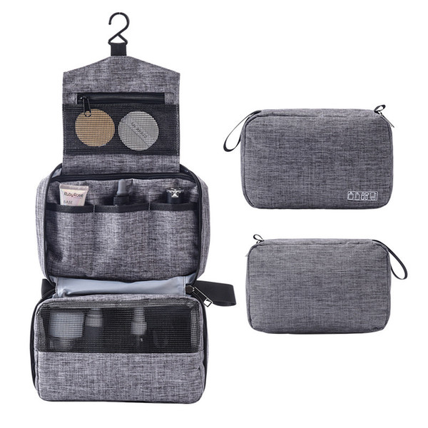 Men Women Hanging Cosmetic Bag Multifunction Travel Organizer Toiletry Wash Make up Storage Pouch Beautician Folding Makeup