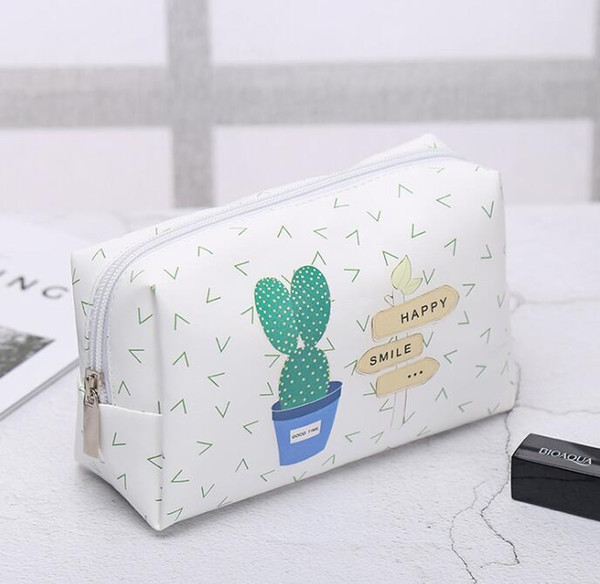 10pcs Toiletry Kits Fresh Dots Stripes Printing Multifunctional PU Sport Cosmetic Bags