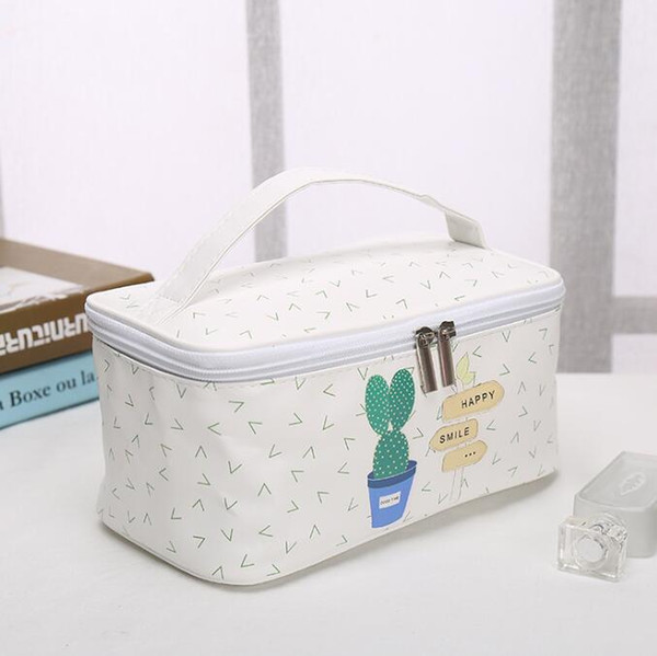 Toiletry Kits 2019 New Fresh Dots Stripes Printing Multifunctional Sport Cosmetic Bags 5Colors Zipper Travel Storage Bags With handle