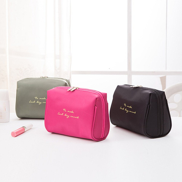 2019 1 Pc Women Solid Make Up Bag Travel Waterproof Cosmetic Bag Beauty Case Organizer Toiletry Bag Makeup Pouch