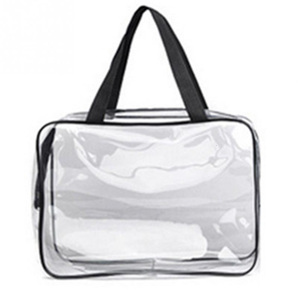 Women's PVC Transparent Cosmetic Bag Waterproof Makeup Bag Travel Toiletry Storage Organizer Bath Wash Tote Case Large Capacity