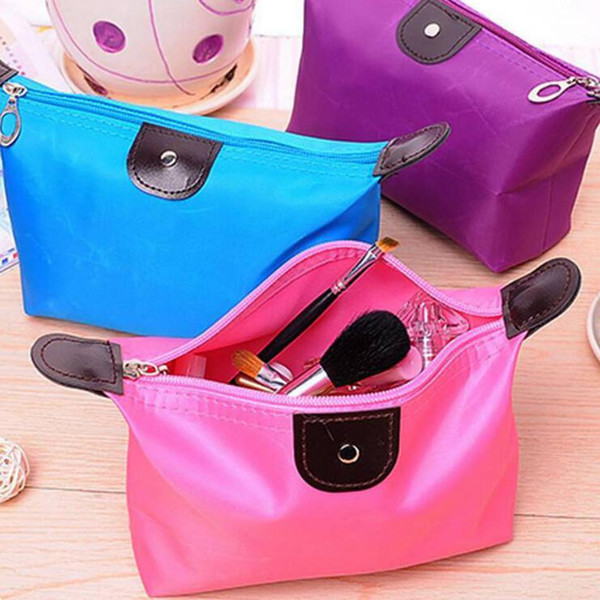 10 Color Dumpling Makeup Bag Solid Color Polyester Cosmetic Bag Around Soft Portable Korean Version Make Up