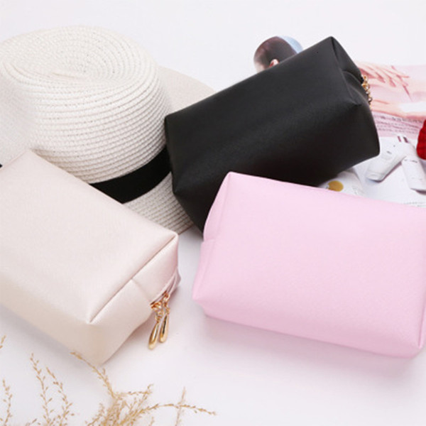 1 pc Solid Makeup Bag Travel Women Cosmetic Bag Toiletry Bag Beauty Case maquiagem neceser Dropshipping 2019