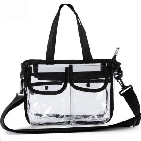 Transparent PVC Bag Large capacity Waterproof Cosmetic Bag Women Travel Organizer Handbag Beach Makeup Shoulder 2019