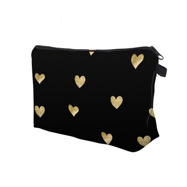 Waterproof Cute Love Heart Cosmetic Bags Roomy Makeup Bag Travel Cases Organizer Christmas Gift Bags Dropshipping 51356