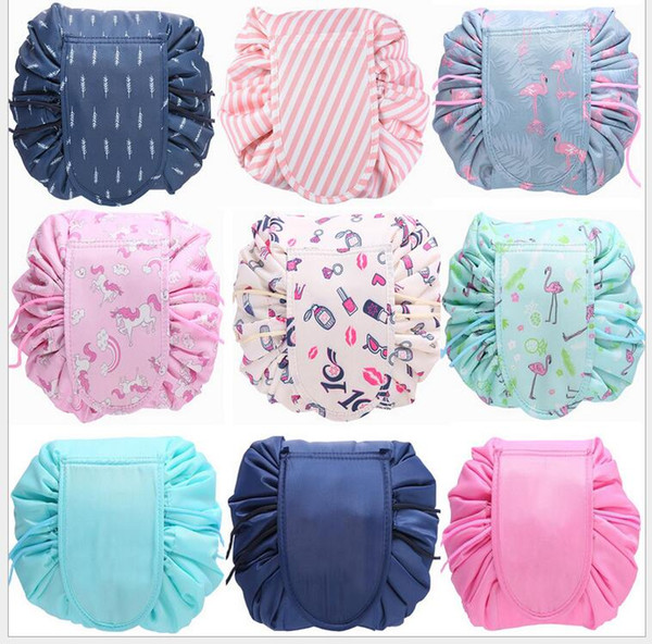 Women Large-capacity Drawstring Cosmetic Bag Fashion Travel Makeup Bag Organizer Make Up Case Storage Pouch Toiletry Beauty Kit Box Wash Bag