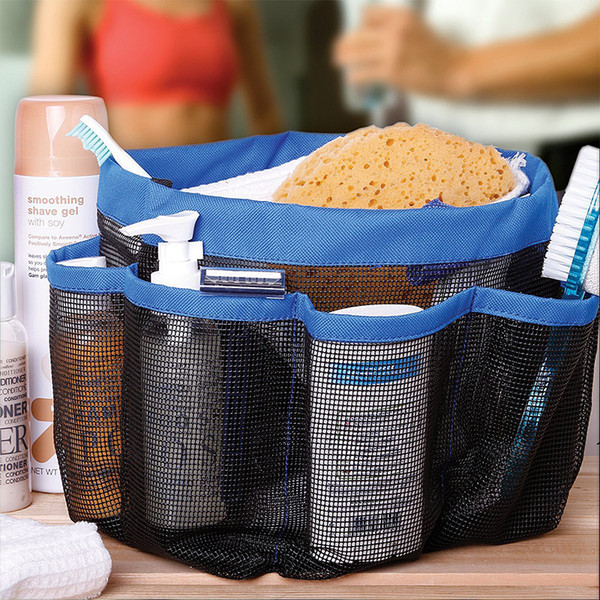 High quality New Shower Oxford Bathroom Hanging Storage Bag Home Makeup Organizer Holder Hosekeeping Accessories DC533