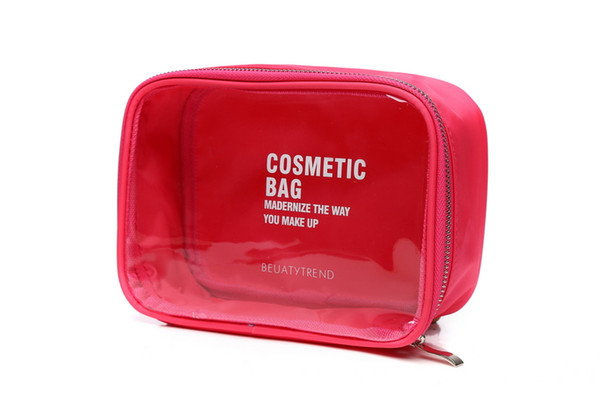 New waterproof large capacity travel storage bag portable PVC transparent cosmetic bag neutral wash finishing package