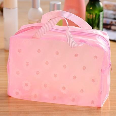 200pcs travel giftPVC Transpant waterproof cosmetic bag wash bath bags poch makeup storage organizer pocket gift for women girls cheap price