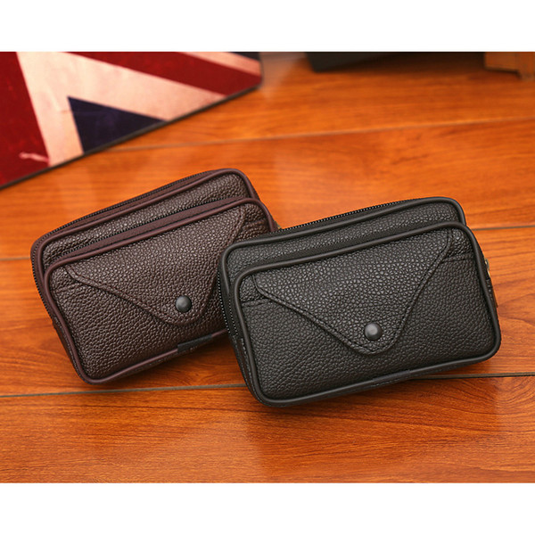 Outdoor Sprots Women Men's Waist Bags Waistpacks PU Leather High Quality Zipper Belly Bags Shell Design Coin Purses