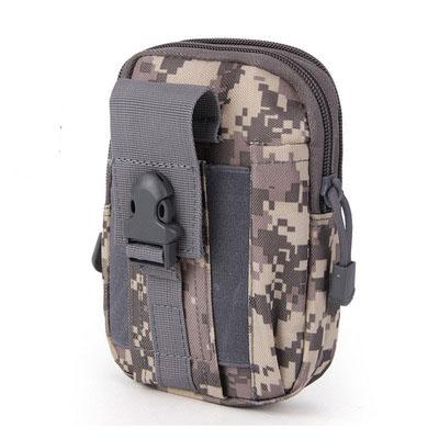 Outdoor camouflage tactical pockets molle sports pockets multi-function waterproof mobile phone bag outdoor running bag