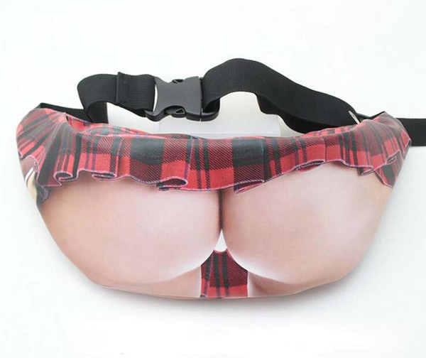 50pcs Popular 3D printed PU Dadbag Muscle Fat Belly Pattern Pockets 1L Capacity Gadgets for Boy Man