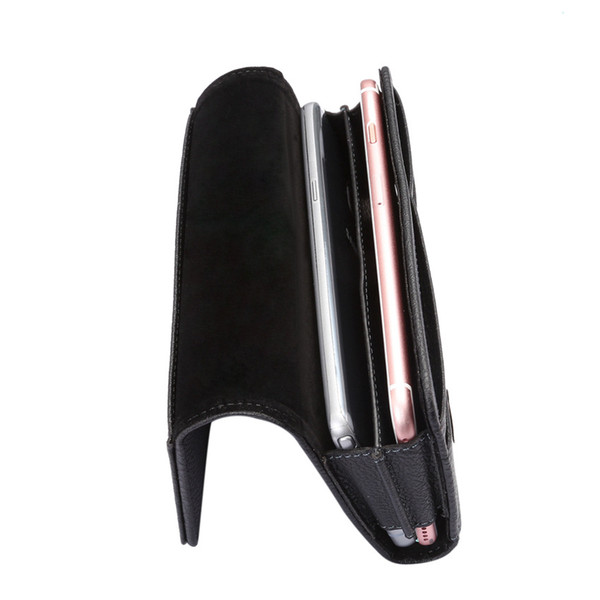 Factory direct applicable iphone7plus 5.5 inch 6.0 inch double hung waist pocket phone wallet packet of formula