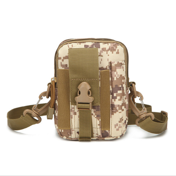 Molle Compatible Military Gear Tactical Pouch Outdoor Sports Mountaineering Running Cellphone Waist Bag Fanny Pack With Shoulder Strap