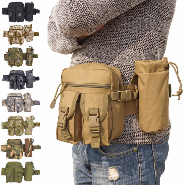 fannypack 2019 Outdoor Military Shoulder Bag Waterproof Oxford Camping Hiking Pouch Kettle Bag Waist Pack Bag KKA4596