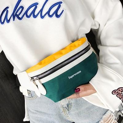 2019 Korean fashion bag popular explosions casual pockets hit color street versatile shoulder bag