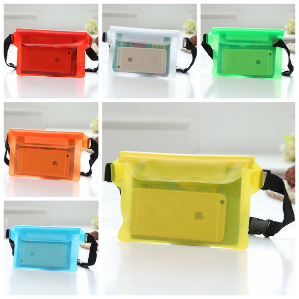 Transparent Waist Bag Fanny Pack Purse Hip Belt Pouch Waist Packs Casual Travel Waterproof PVC Jelly Unisex Summer Beach Bag IIA126