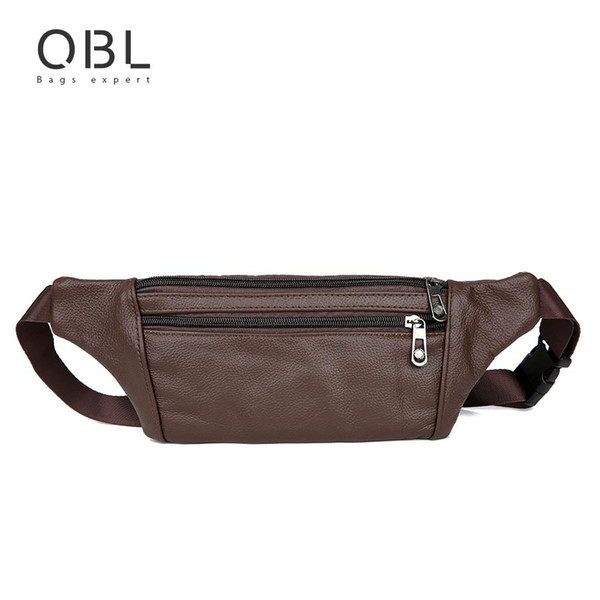 Leather Men Waist Pack Fanny Pack Bum Bag Man Pouch Travel Cash Card Pochete Bolso Cintura Homme Borsa MBA20