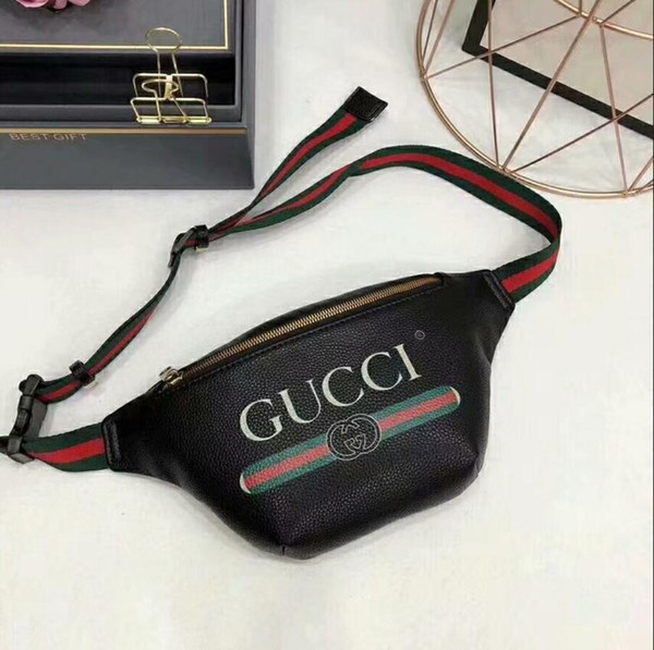 Top Quality Fashion Casual Bags Women Men Genuine Leathers Bag Luxury Graffiti Designer Hot Famous Waist Bags Waistpacks 32*16*3cm