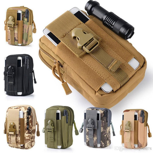 Military Molle Pouch Waist Bag Camo Waterproof Nylon Multifunction Casual Men Fanny Waist Pack Male Small Bag Mobile Phone Case