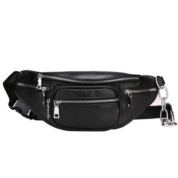 good quality Unisex Waist Pack Casual Fanny Pack Women Belt Bum Bag Waist Bag Female Phone Wallet Pouch Bag Black Multifunctional Purse