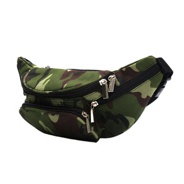 Waterproof sports waist bag polyester men women hiking waistpacks outdoor gadgets storage unisex bum pack camouflage