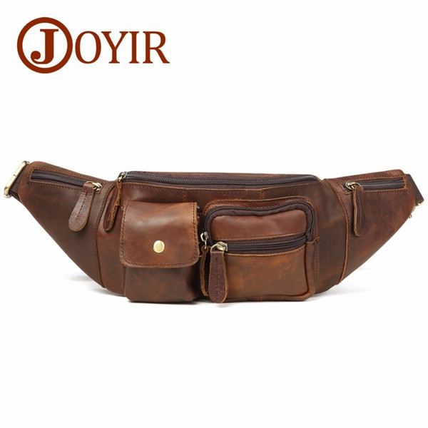 Genuine Leather Men wait Bag ipad mini Messenger Vintage Waist Pack Leather Fanny Pack Bum Money running hunting Belt Male Waistpacks Best