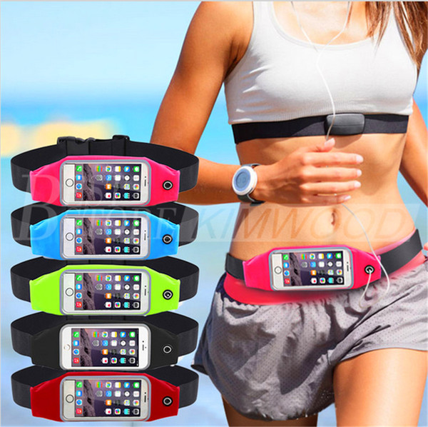 Waterproof Running Sport Waist Belt Pouch Reflective elastic Adjustable Band Breathable Waist Mobile phone Bag For iPhone Android Smartphone