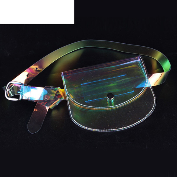 good quality Fashion Laser Mini Transparent Pvc Waist Packs For Female Protable Clear Mini Jelly Bag Summer Women Small Waist Bag