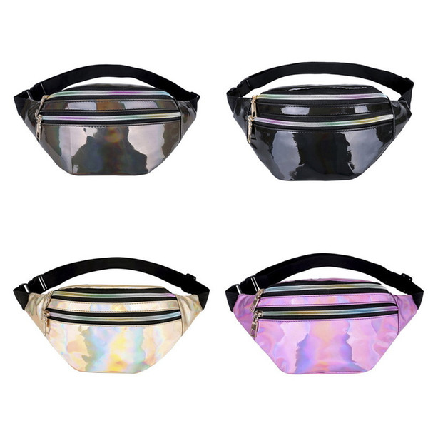 Wenyujh 2019 Women Fanny Pack Steam Punk Leg Bag Reflective Laser Shoulder Bag Women's Belt Waist Bag Pochete Women Waist Pack