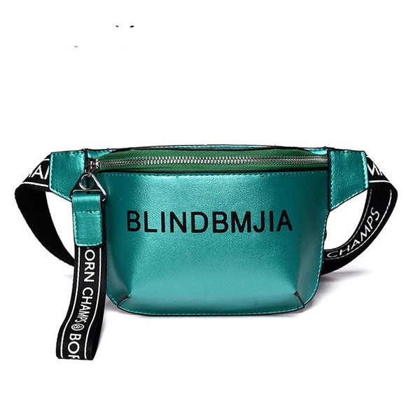 Benviche Fashion Pu Leather Waist Bag Women Letter Fanny Packs Belt Bag Female Chest Handbag Drop Ship Travelling Mobile Bum Bag