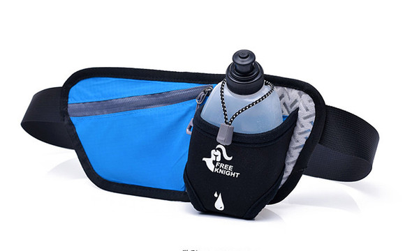 New men and women, pure color sports outdoor fishing, hiking. Sports outdoor camping. Waterproofing waist bag running kettle waist bag