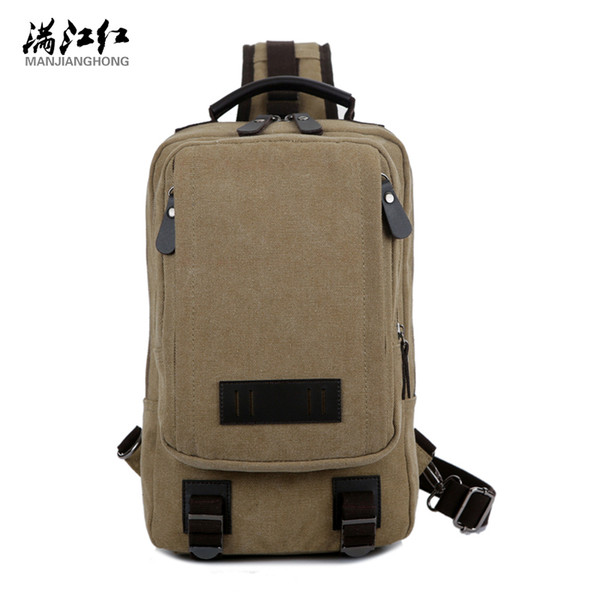 Trunk Men Messenger Bags Casual Canvas Waist Belt Male Shoulder Bags Zipper Chest Pack Men's Crossbody Bag