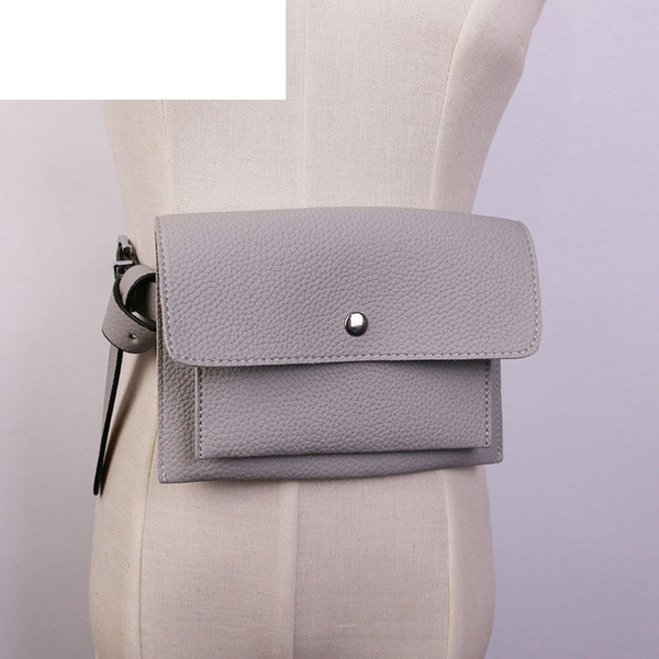 High Quality Litchi Pattern Waist Bag Female Fashion Simple Personality Chest Bag Wild Casual Mobile Phone Purse Small Bag