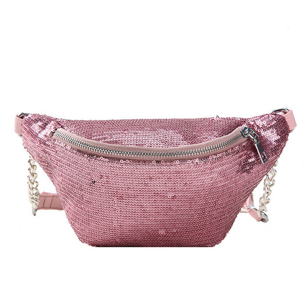 Waist Pack Women Mermaid Sequins Waists Trendy Packs Designer Girls Fashion Hip Bum Belt Bag 2019 Reversible Waist Bags